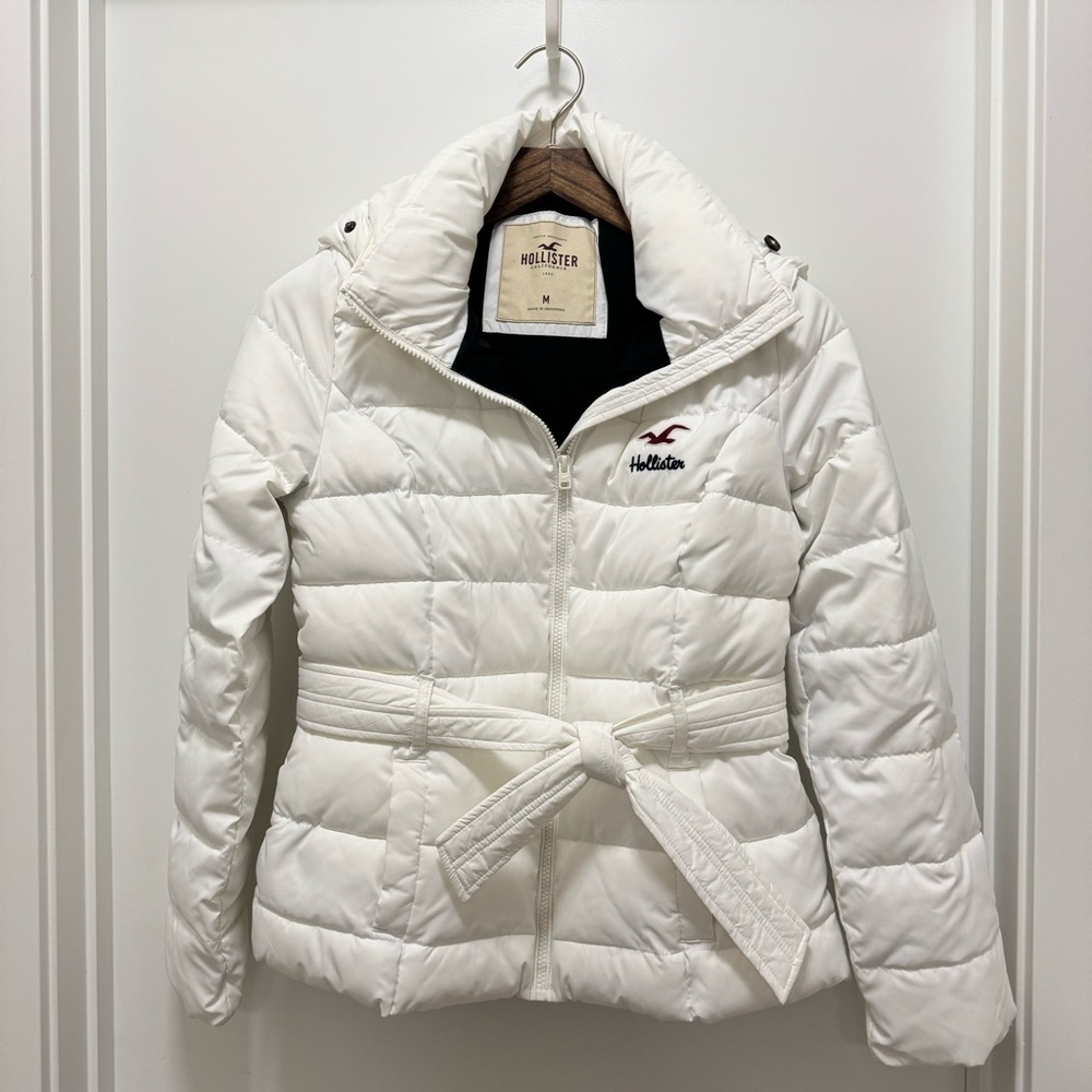 Hollister Winter Jacket, White, Medium